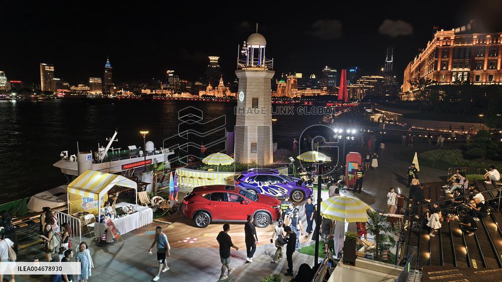 North Bund urban Beach Carnival Night Market in Shanghai