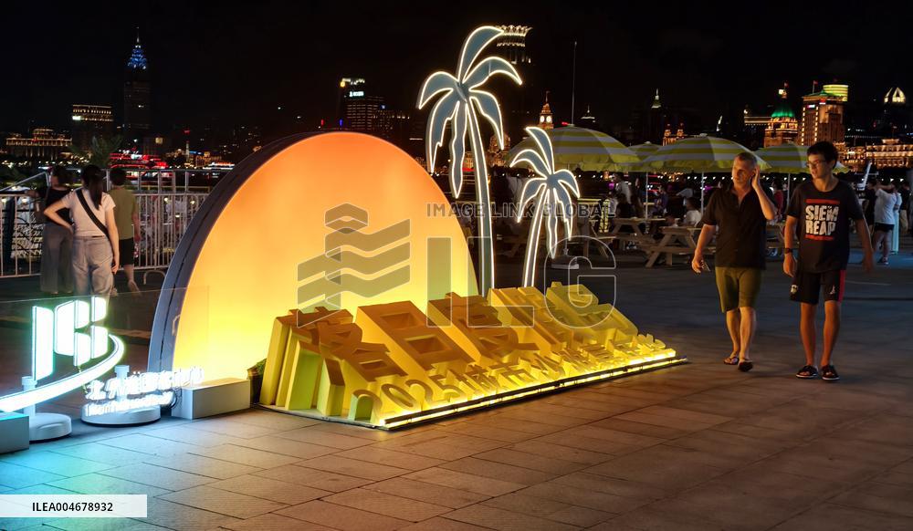 North Bund urban Beach Carnival Night Market in Shanghai