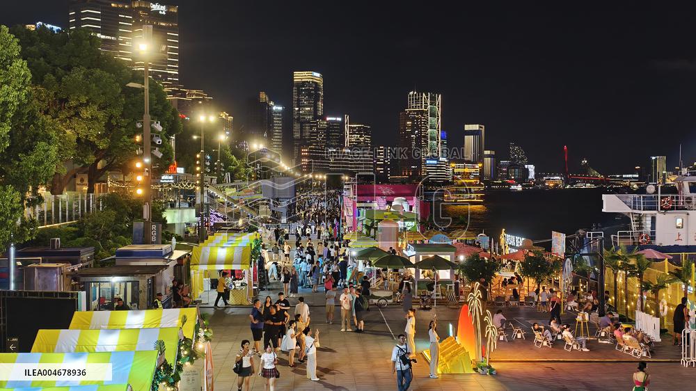 North Bund urban Beach Carnival Night Market in Shanghai