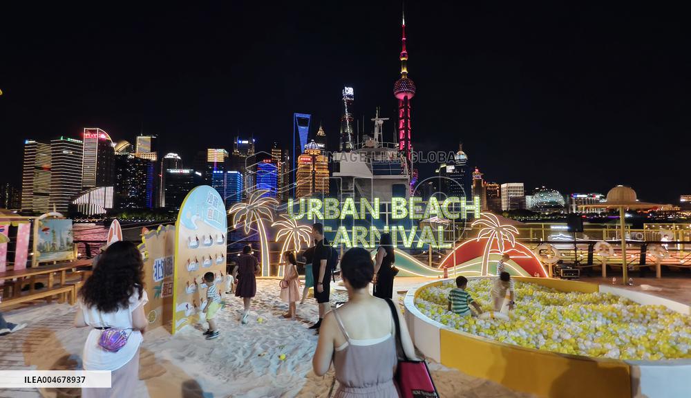 North Bund urban Beach Carnival Night Market in Shanghai
