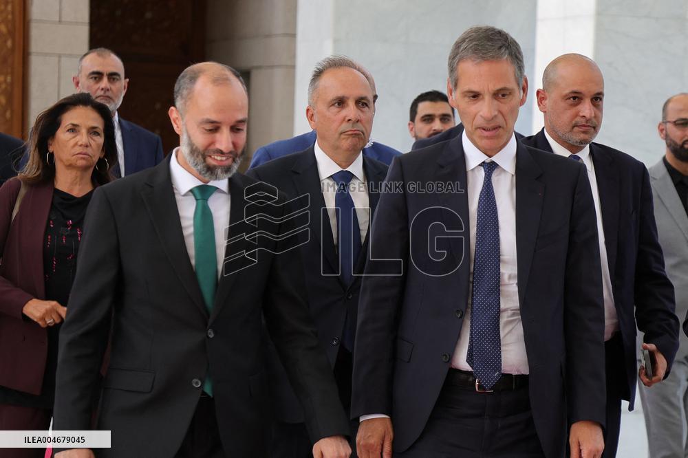 Syrian President Sharaa Receives Rodolphe Saade - Damascus