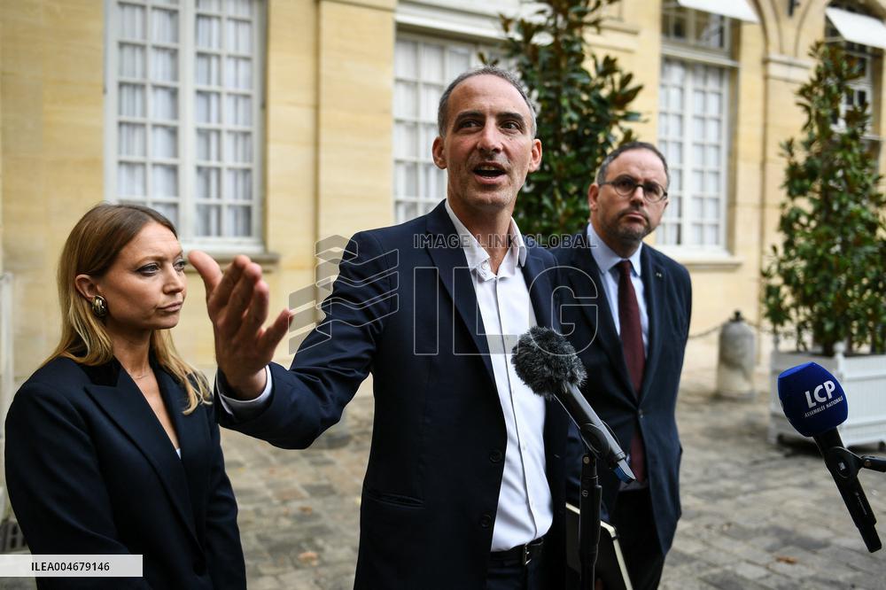 French PM Francois Bayrou meets political parties leaders in Paris FA