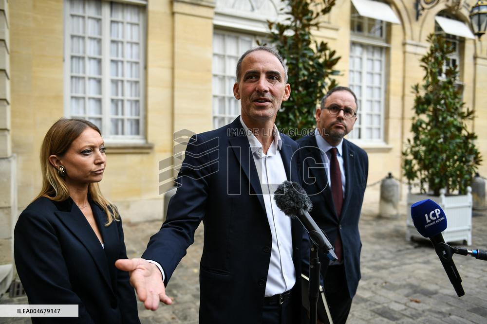 French PM Francois Bayrou meets political parties leaders in Paris FA
