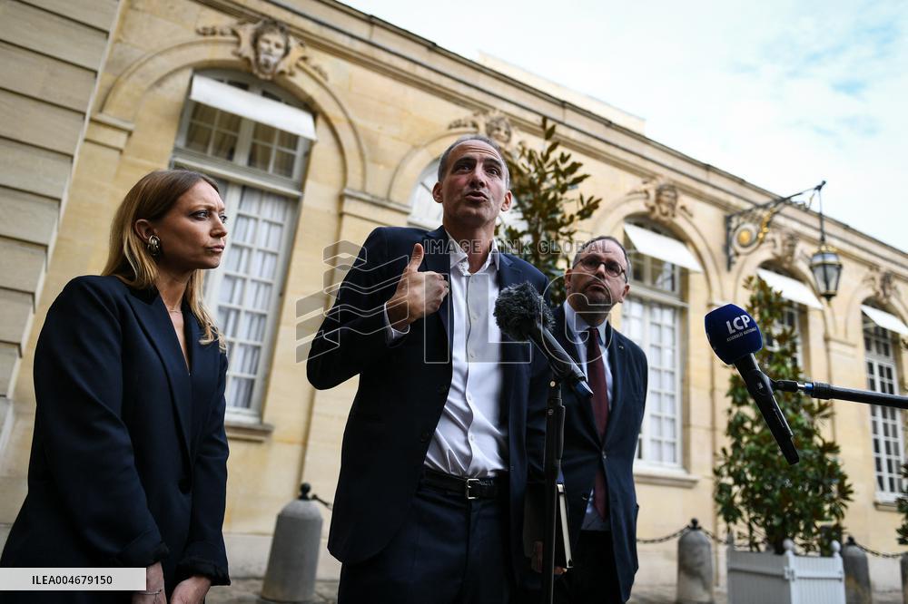 French PM Francois Bayrou meets political parties leaders in Paris FA