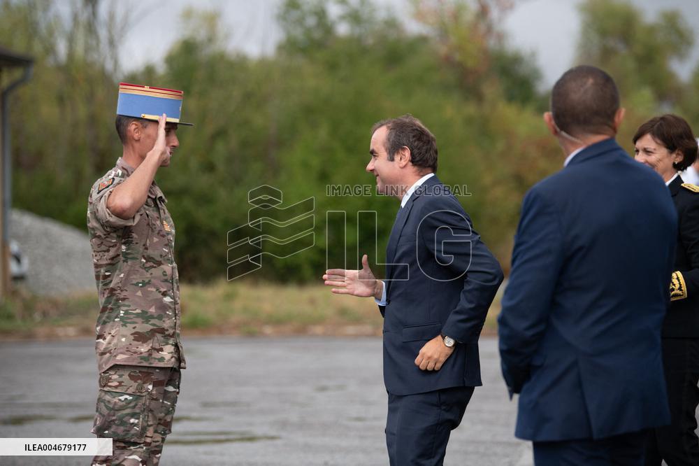 Minister of Armed Forces Visits Beaumont-les-Valence - France