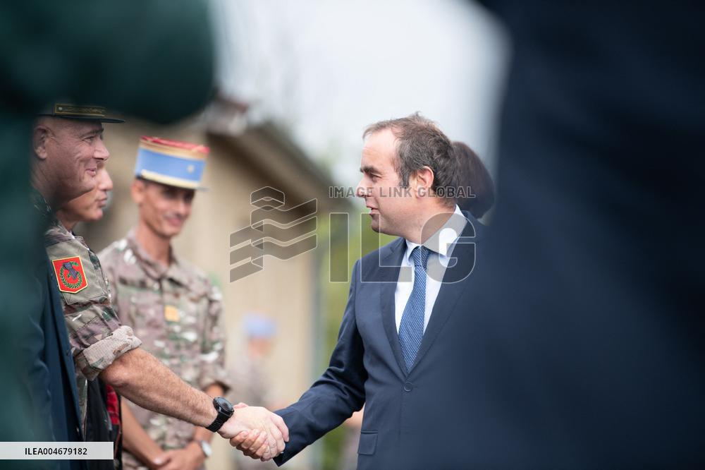 Minister of Armed Forces Visits Beaumont-les-Valence - France