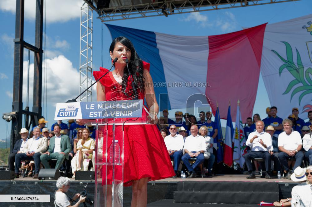 Eric Ciotti Speaks At Political Event In Levens - France