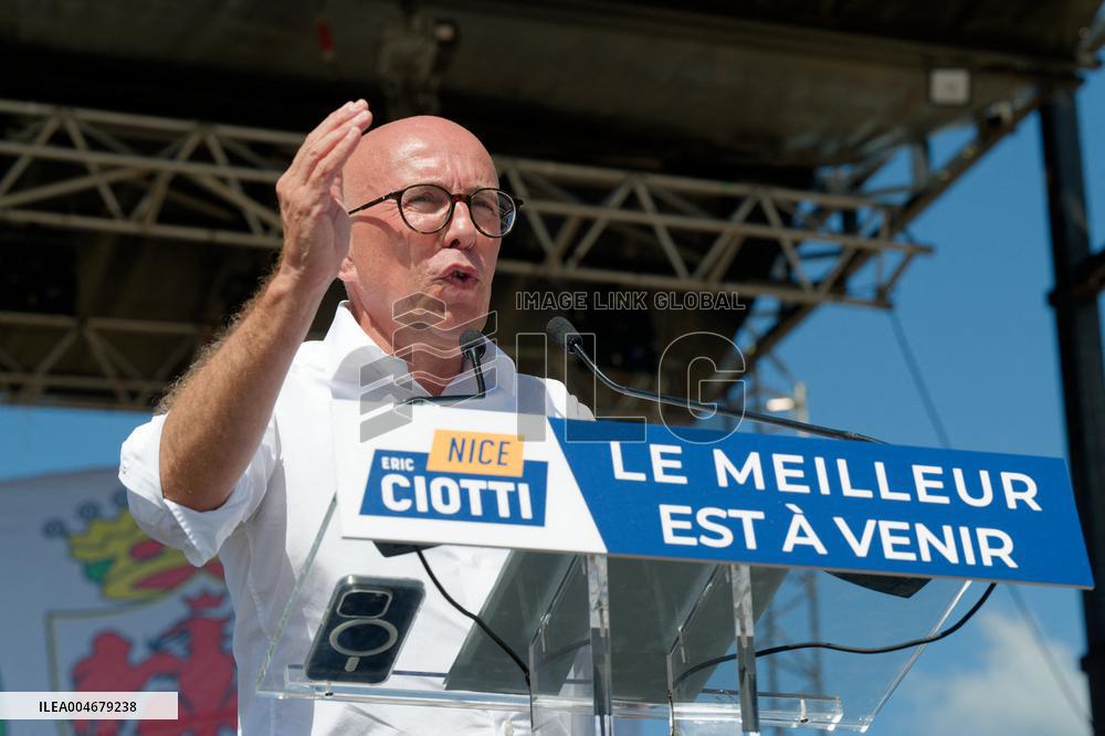 Eric Ciotti Speaks At Political Event In Levens - France