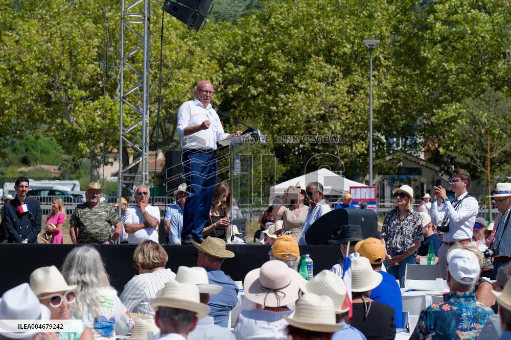 Eric Ciotti Speaks At Political Event In Levens - France