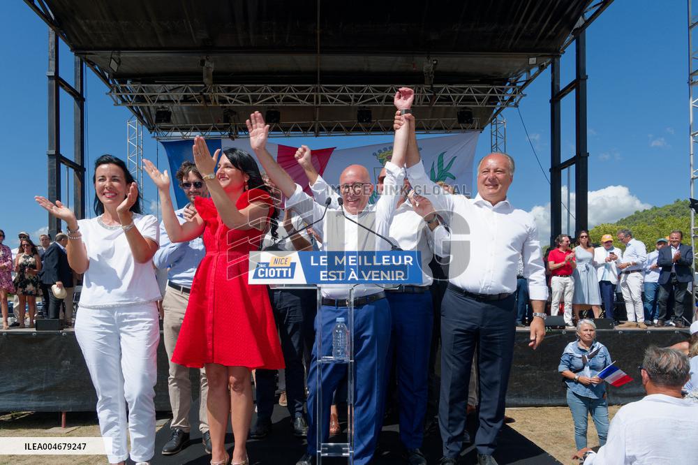 Eric Ciotti Speaks At Political Event In Levens - France