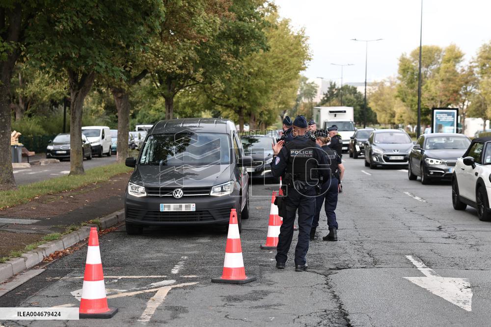 Bruno Retailleau During a Visit Focused on Municipal Police - Sartrouville