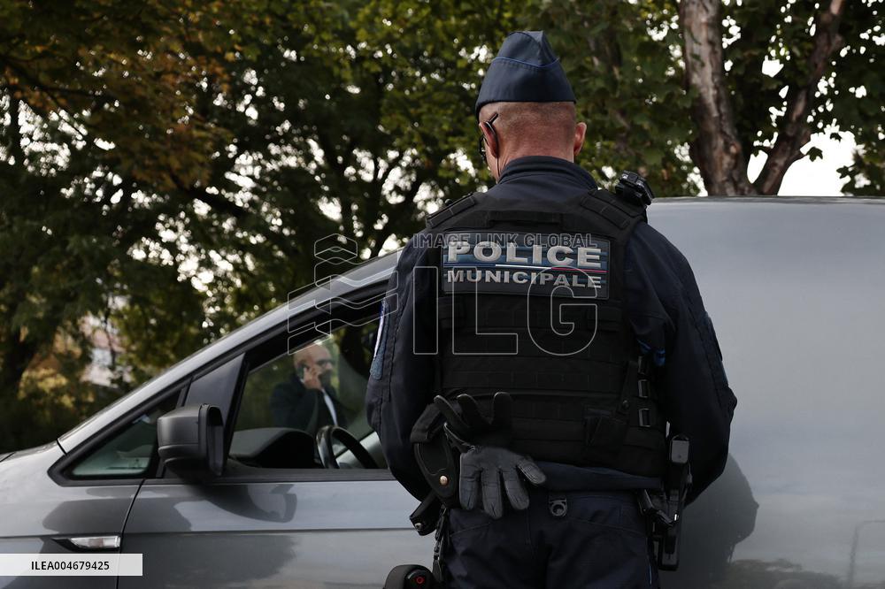 Bruno Retailleau During a Visit Focused on Municipal Police - Sartrouville