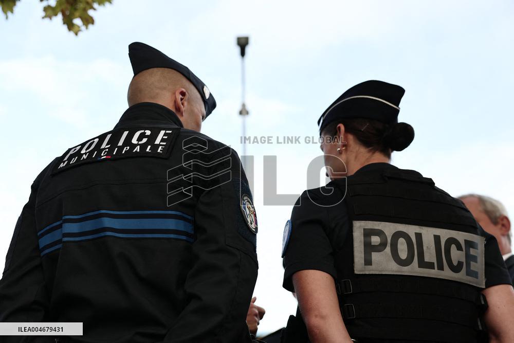 Bruno Retailleau During a Visit Focused on Municipal Police - Sartrouville