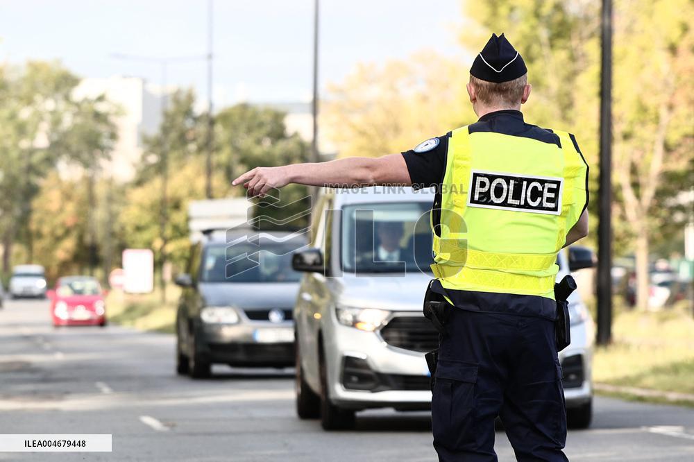 Bruno Retailleau During a Visit Focused on Municipal Police - Sartrouville