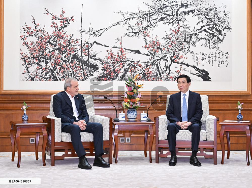 Wang Huning and Iranian President Meeting - Beijing