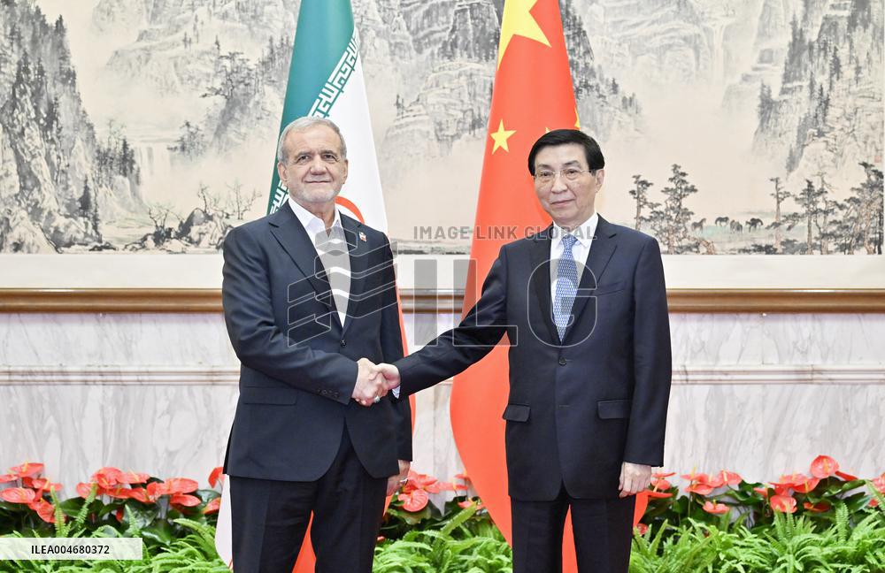 Wang Huning and Iranian President Meeting - Beijing