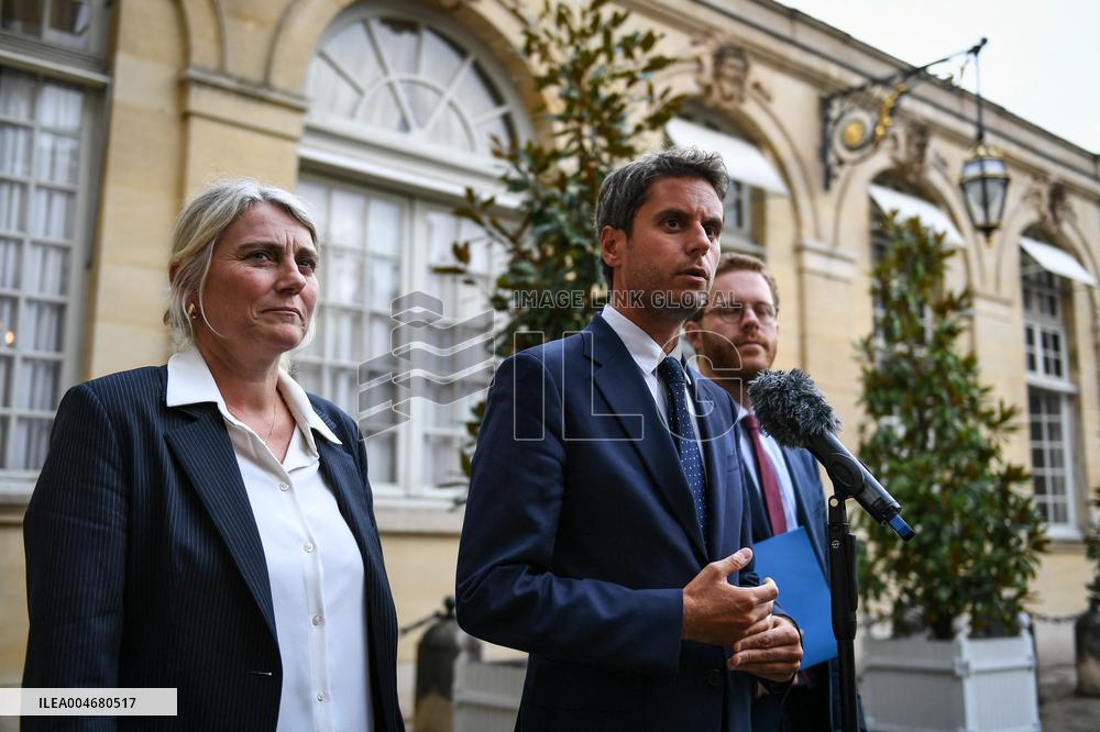 French PM Francois Bayrou meets Renaissance leaders in Paris FA