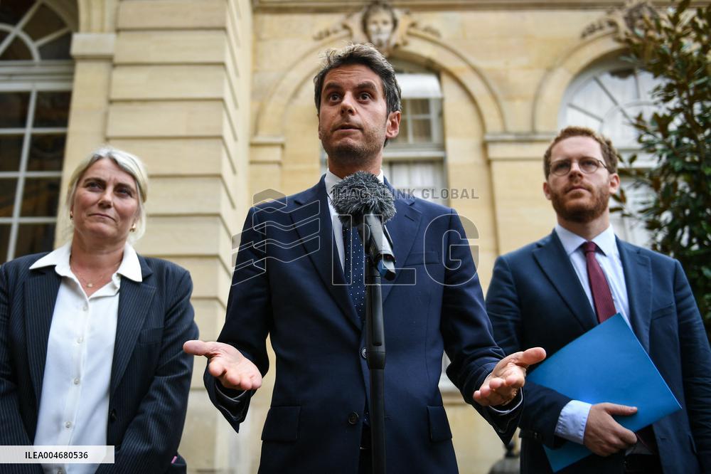 French PM Francois Bayrou meets Renaissance leaders in Paris FA