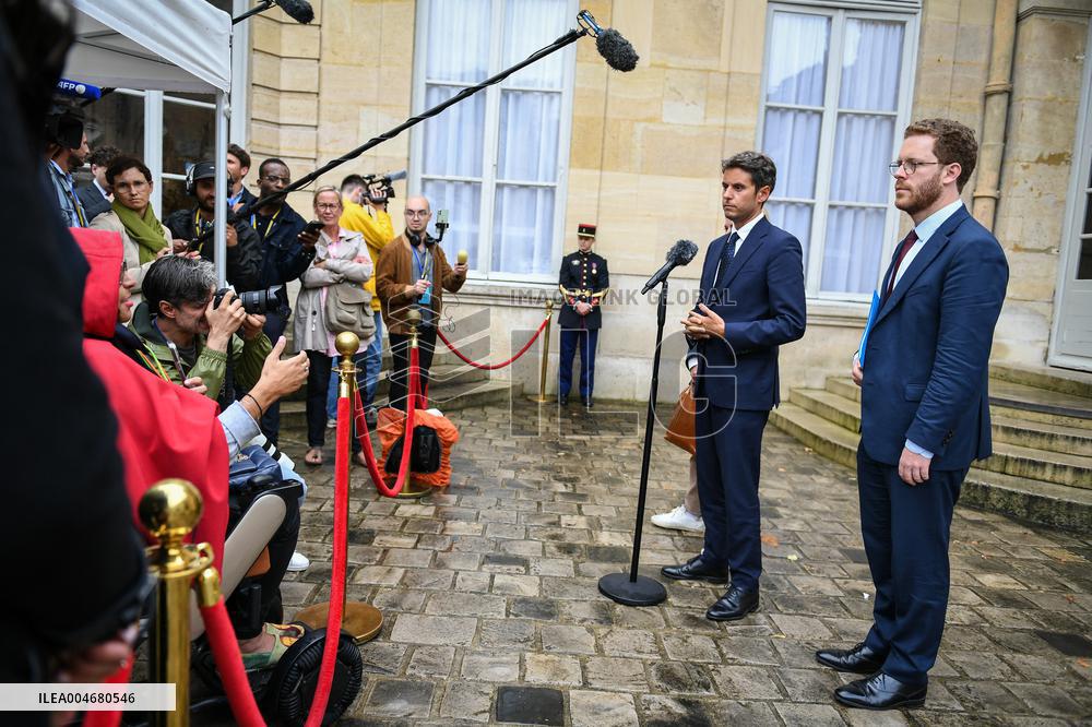 French PM Francois Bayrou meets Renaissance leaders in Paris FA