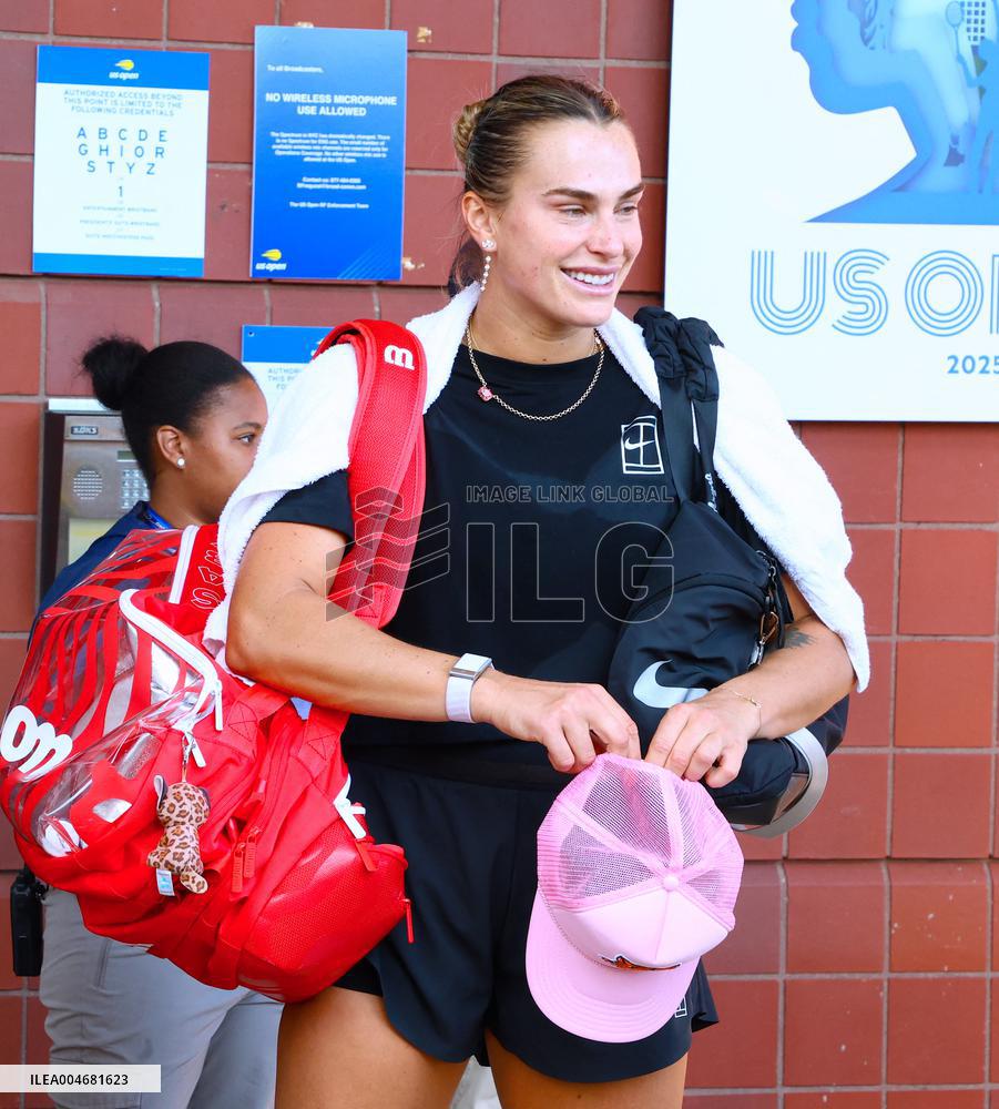 Aryna Sabalenka with her boyfriend at the US Open - NYC