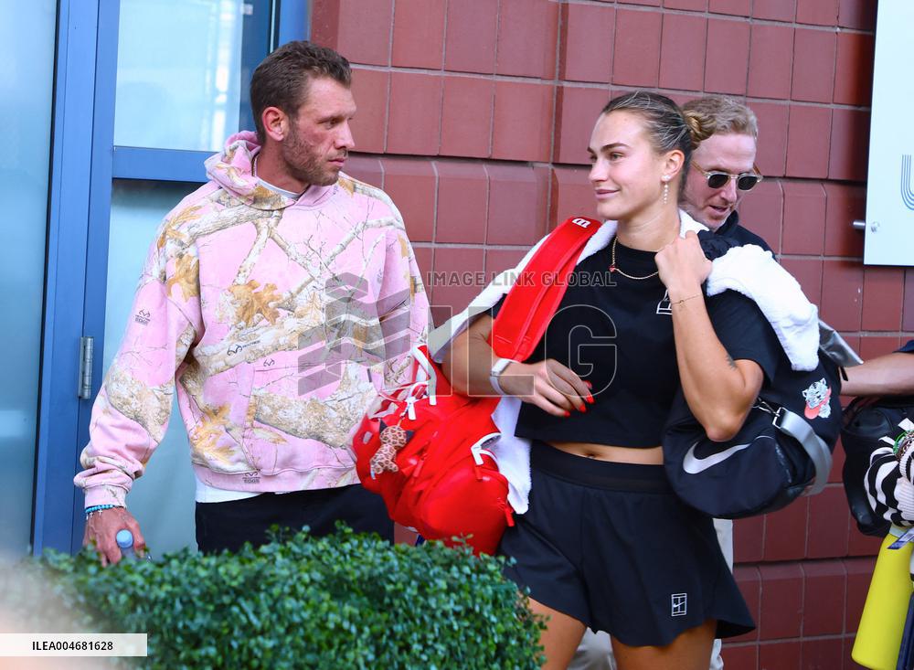 Aryna Sabalenka with her boyfriend at the US Open - NYC