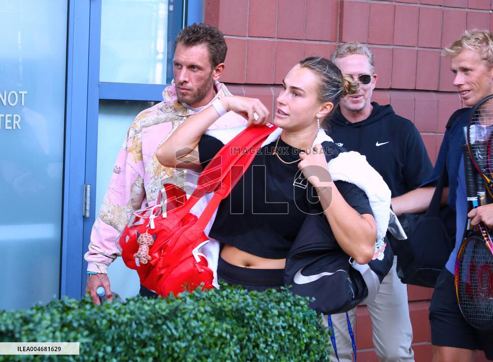 Aryna Sabalenka with her boyfriend at the US Open - NYC