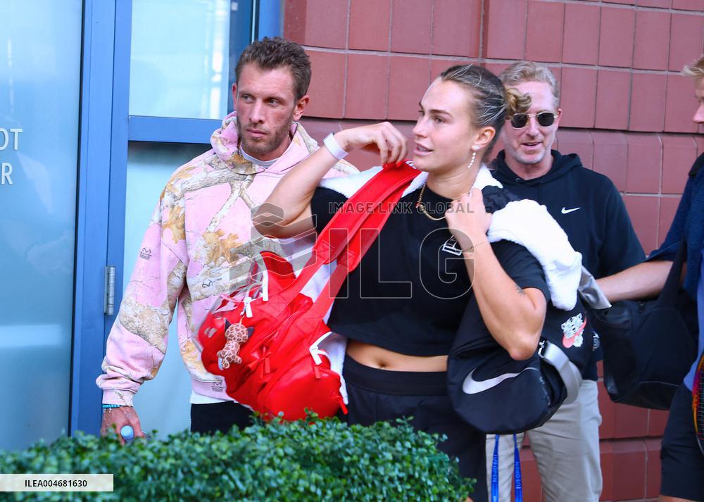 Aryna Sabalenka with her boyfriend at the US Open - NYC