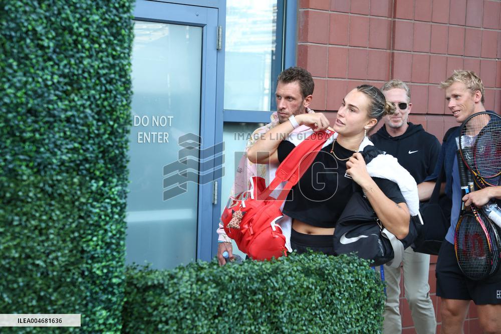 Aryna Sabalenka with her boyfriend at the US Open - NYC