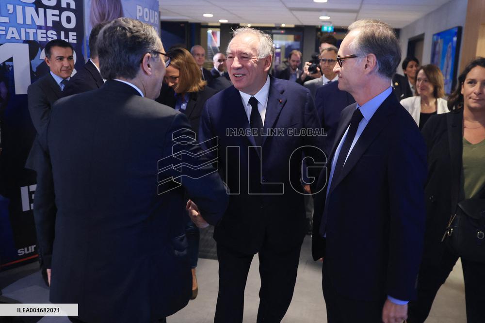 Exclusive - Francois Bayrou On RMC/BFMTV - Paris