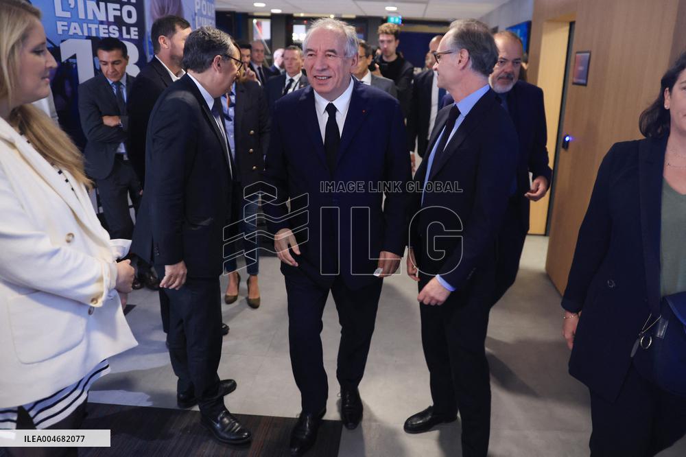 Exclusive - Francois Bayrou On RMC/BFMTV - Paris
