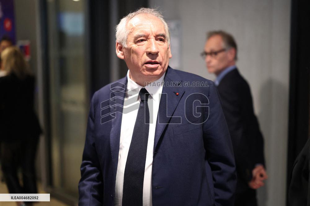 Exclusive - Francois Bayrou On RMC/BFMTV - Paris