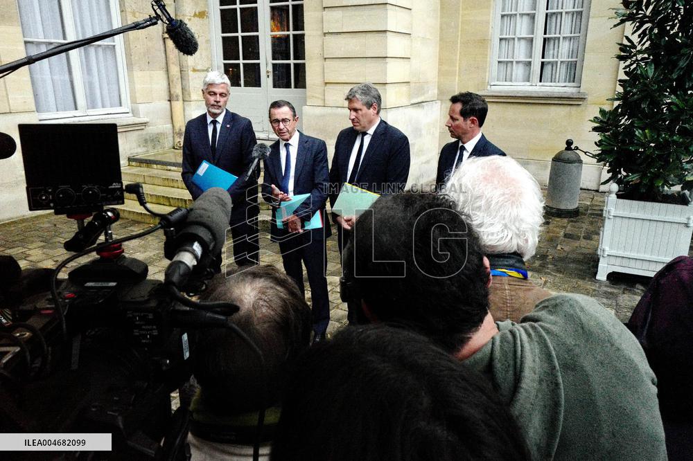 French PM Francois Bayrou Meets Les Republicains Leaders in Paris