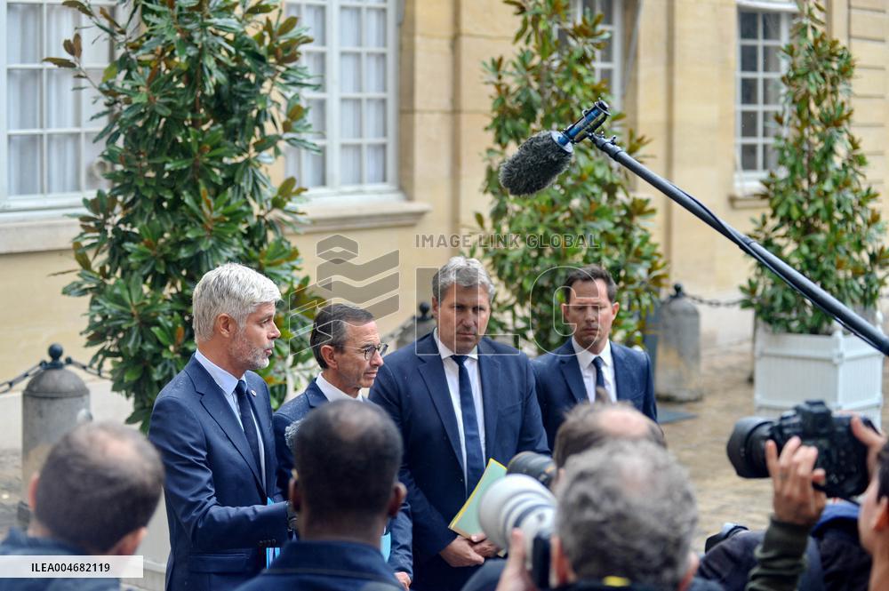 French PM Francois Bayrou Meets Les Republicains Leaders in Paris