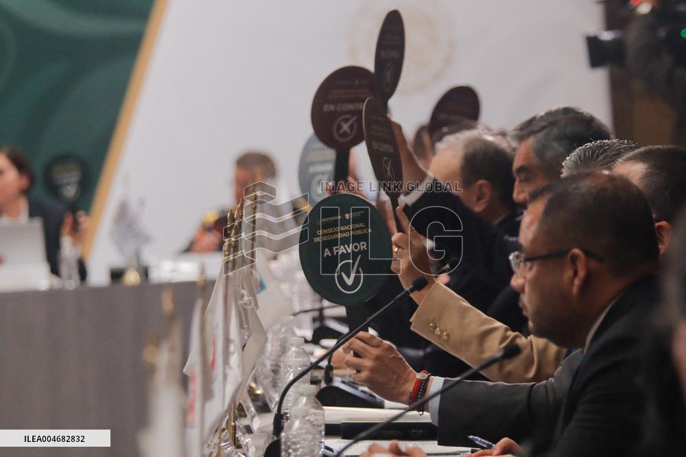 President Claudia Sheinbaum at National Public Security Council Meeting - Mexico City