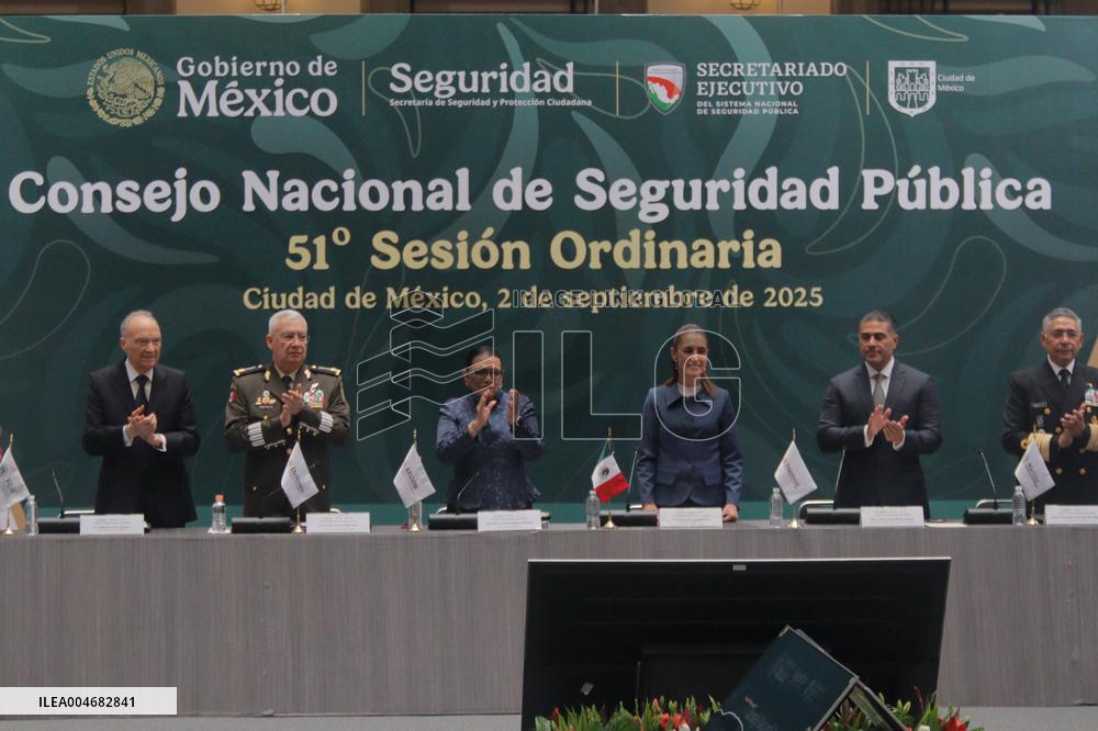 President Claudia Sheinbaum at National Public Security Council Meeting - Mexico City