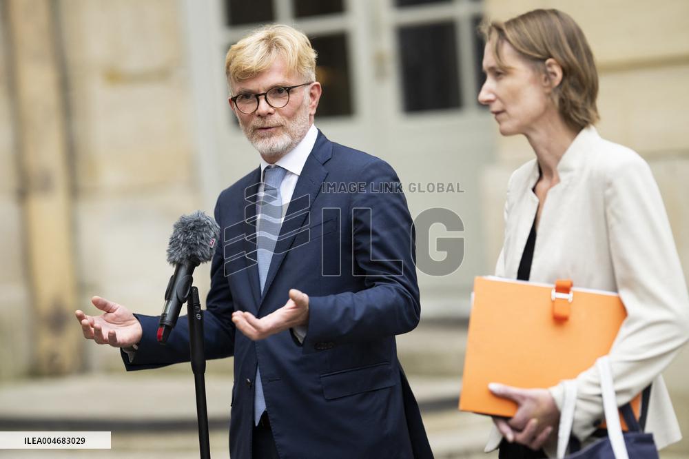Marc Fesneau Addresses Media After A Meeting With PM - Paris