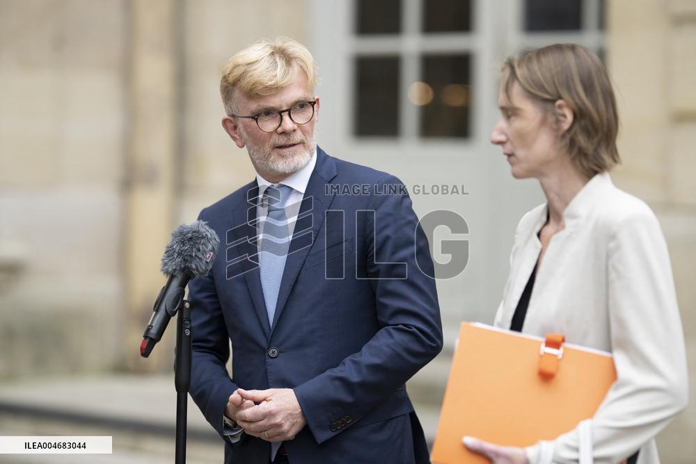 Marc Fesneau Addresses Media After A Meeting With PM - Paris
