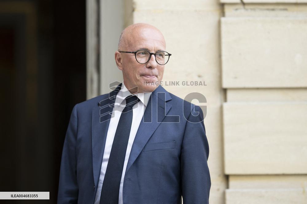 Eric Ciotti At Hotel De Matignon For A Meeting With PM - Paris