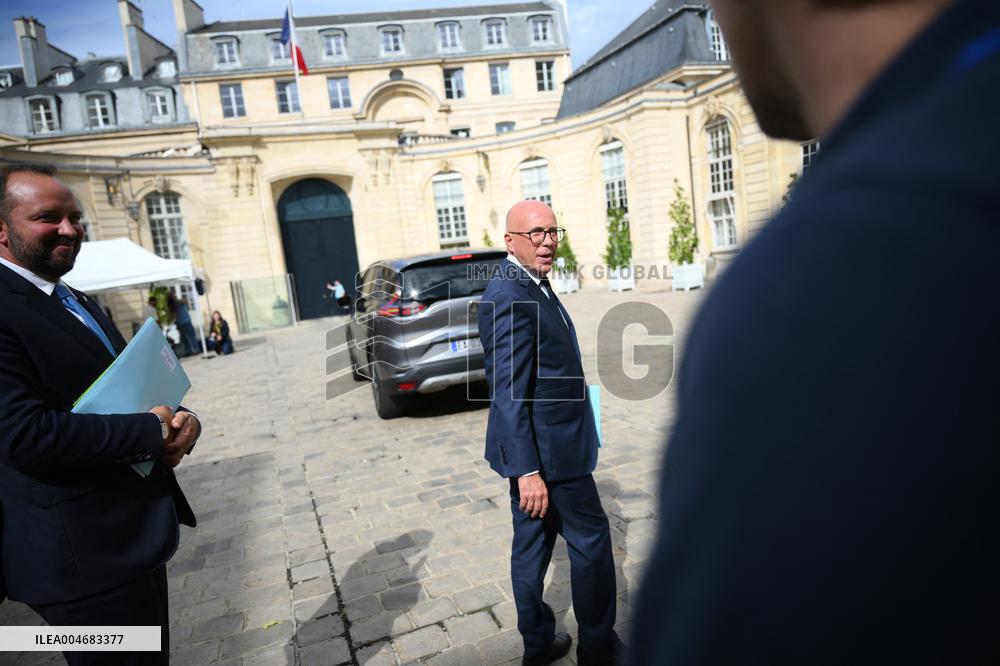 Eric Ciotti At Hotel De Matignon For A Meeting With PM - Paris