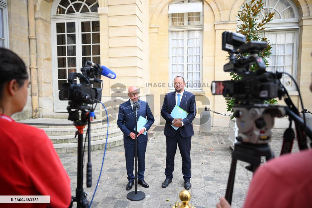Eric Ciotti At Hotel De Matignon For A Meeting With PM - Paris