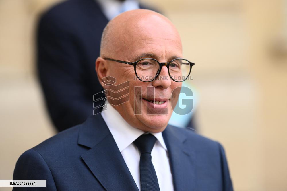 Eric Ciotti At Hotel De Matignon For A Meeting With PM - Paris