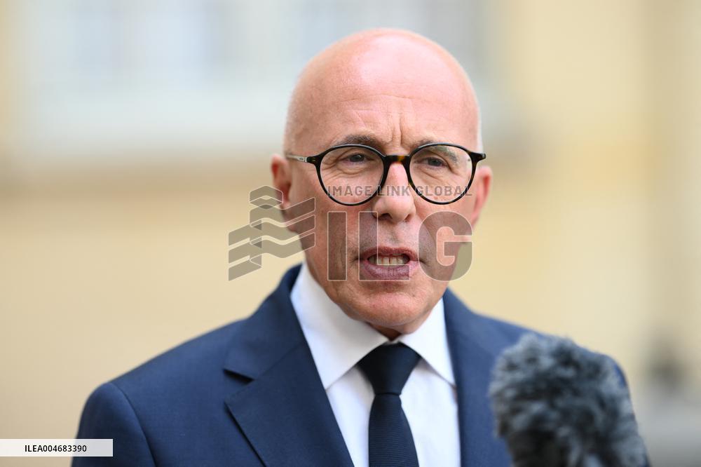 Eric Ciotti At Hotel De Matignon For A Meeting With PM - Paris