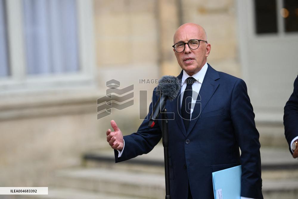 Eric Ciotti At Hotel De Matignon For A Meeting With PM - Paris