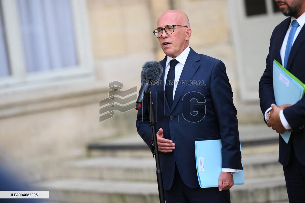 Eric Ciotti At Hotel De Matignon For A Meeting With PM - Paris