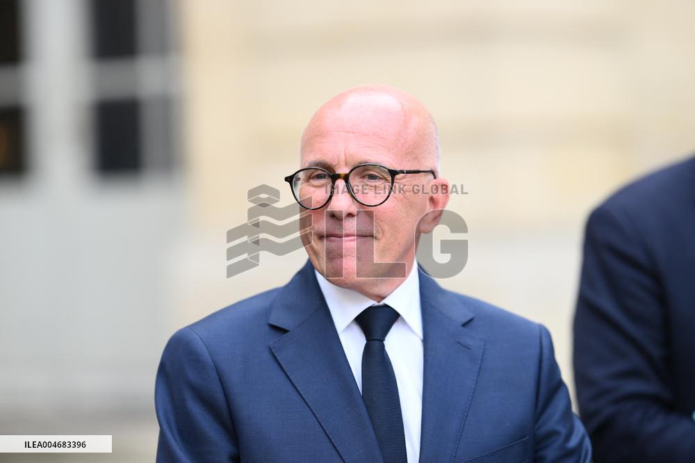 Eric Ciotti At Hotel De Matignon For A Meeting With PM - Paris