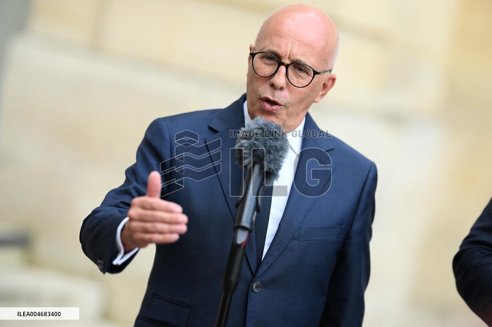 Eric Ciotti At Hotel De Matignon For A Meeting With PM - Paris