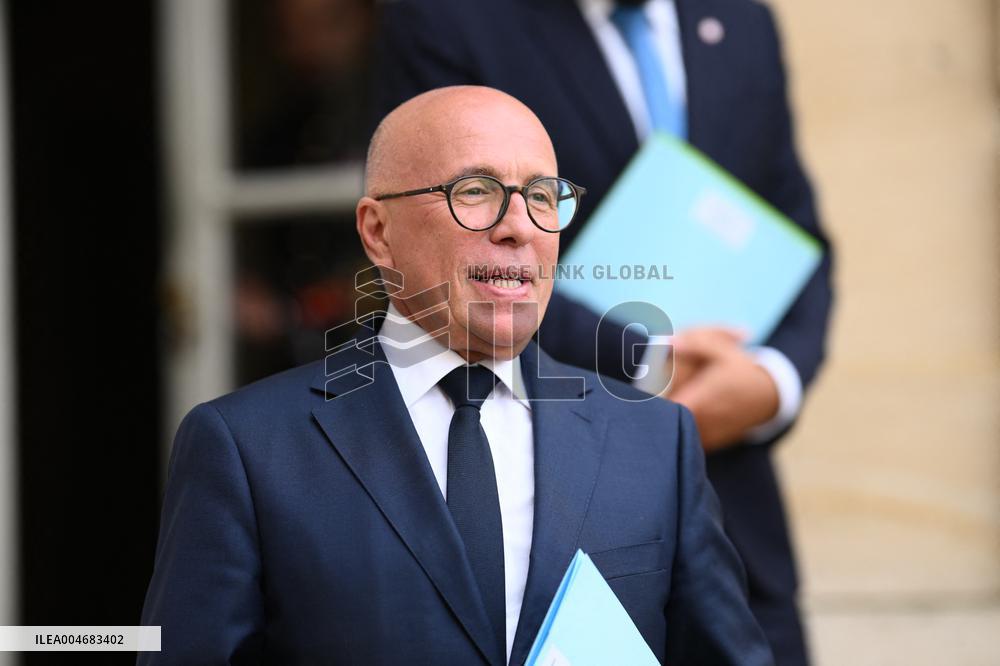Eric Ciotti At Hotel De Matignon For A Meeting With PM - Paris