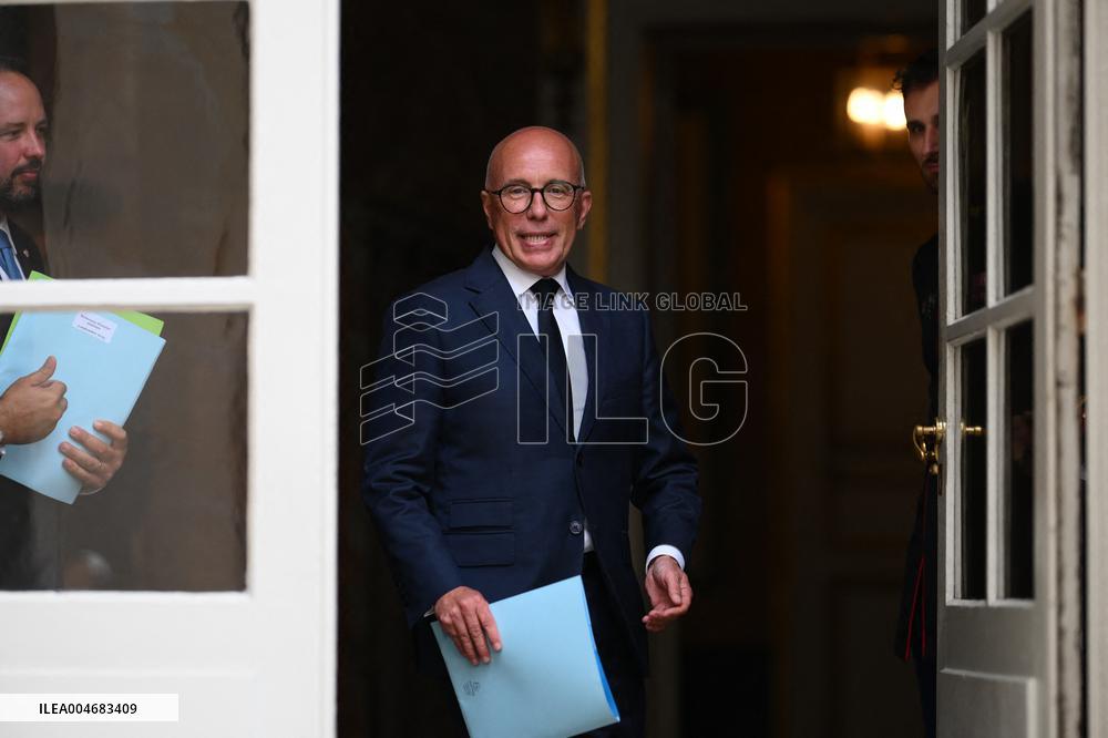 Eric Ciotti At Hotel De Matignon For A Meeting With PM - Paris