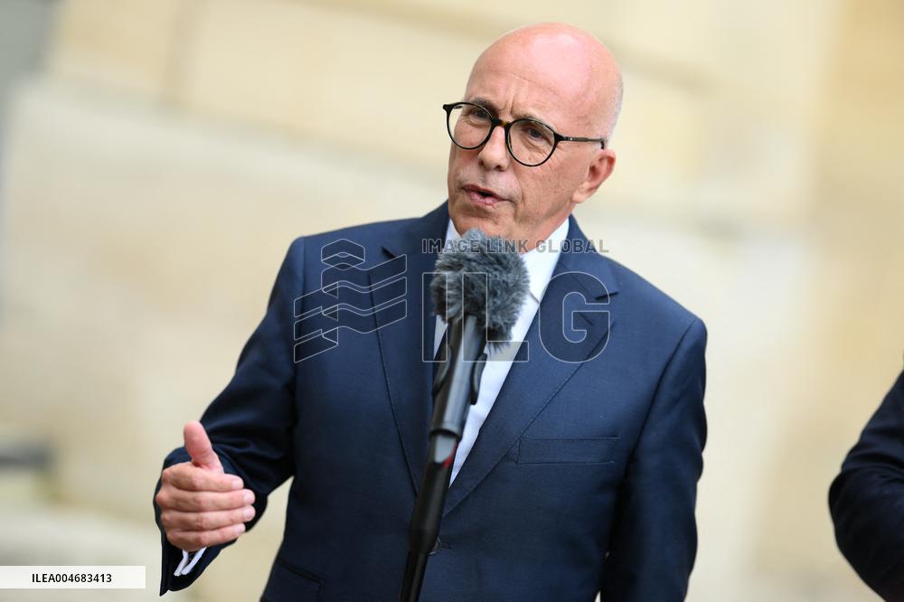 Eric Ciotti At Hotel De Matignon For A Meeting With PM - Paris