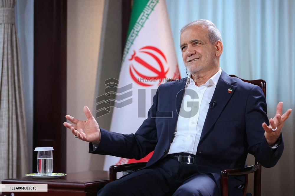 Iranian President Masoud Pezeshkian visting China